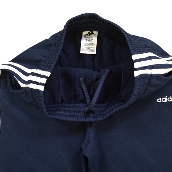 Adidas 3-Stripe Kid's Navy Athletic Pants Size Xlarge (Kids) - Picture 5 of 11